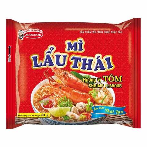 Mì lẩu thái Acecook vị tôm 81gr