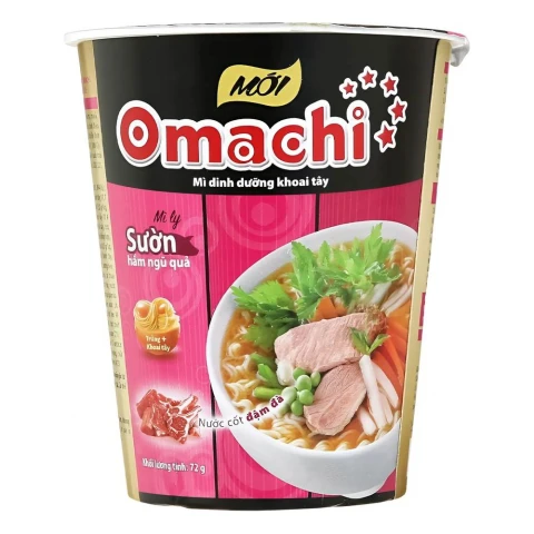 Mì khoai tây Omachi sườn hầm ngũ quả ly 72gr
