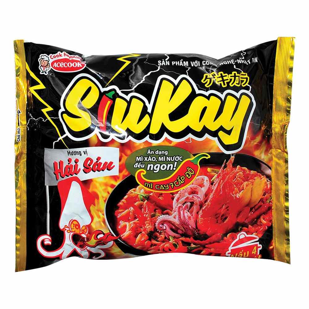 Mì siukay vị hải sản Acecook 127g/24