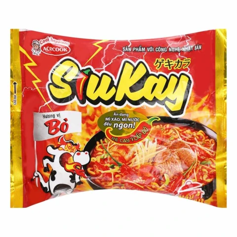 Mì siukay vị bò Acecook 127gr/24