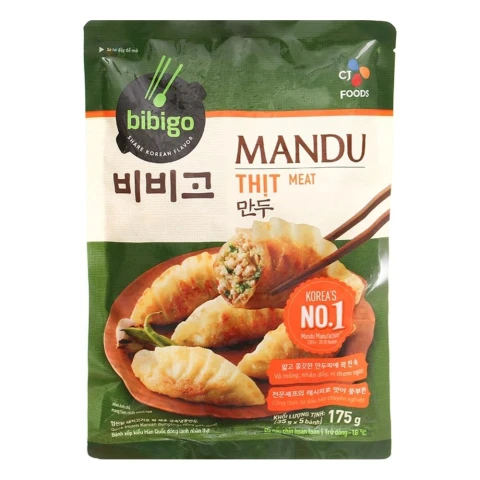 Bánh  Mandu   JC Bibigo nhân thịt 175gr