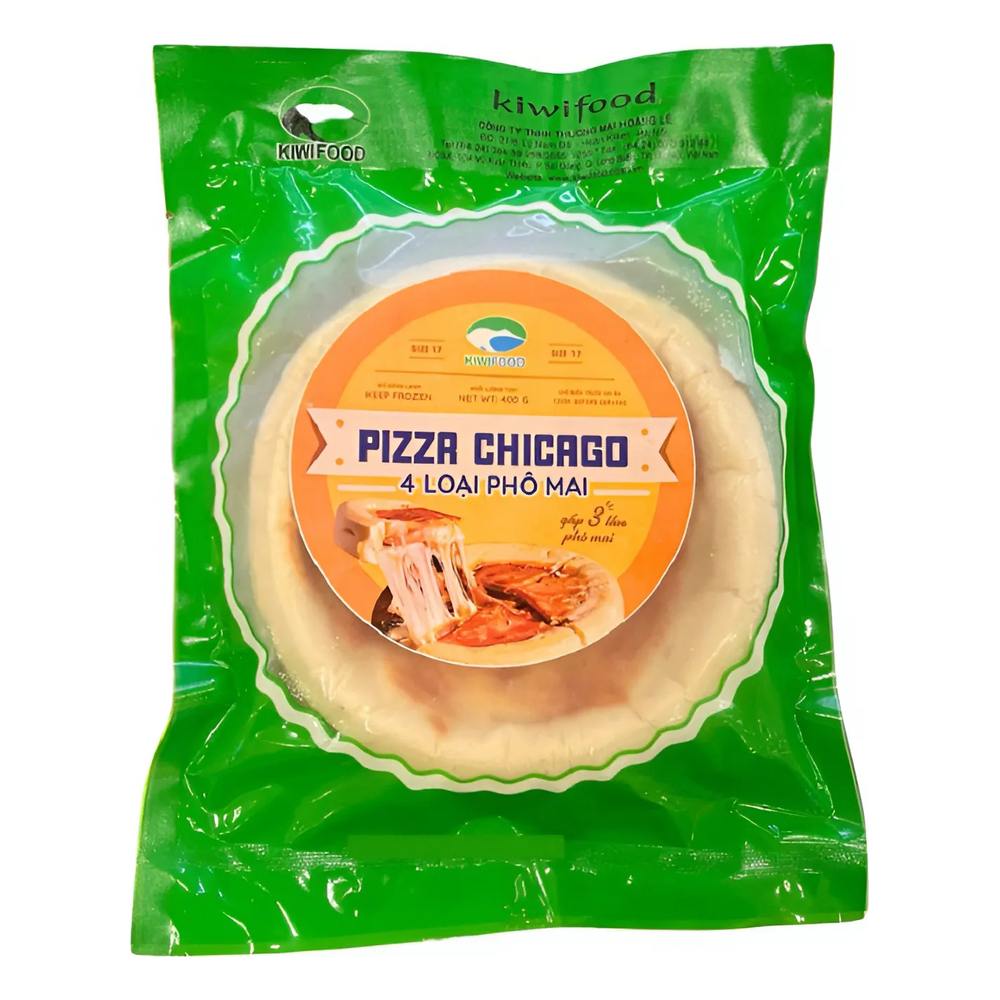Bánh pizza Chicago  Kiwifood 4 loại pho mai  400g 