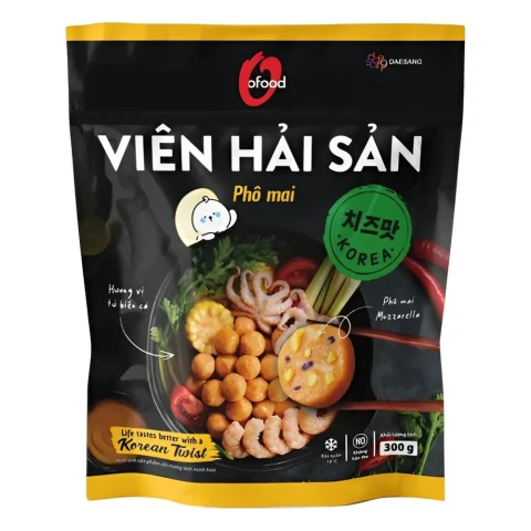 Viên hải sản phô mai O'Food 300gr