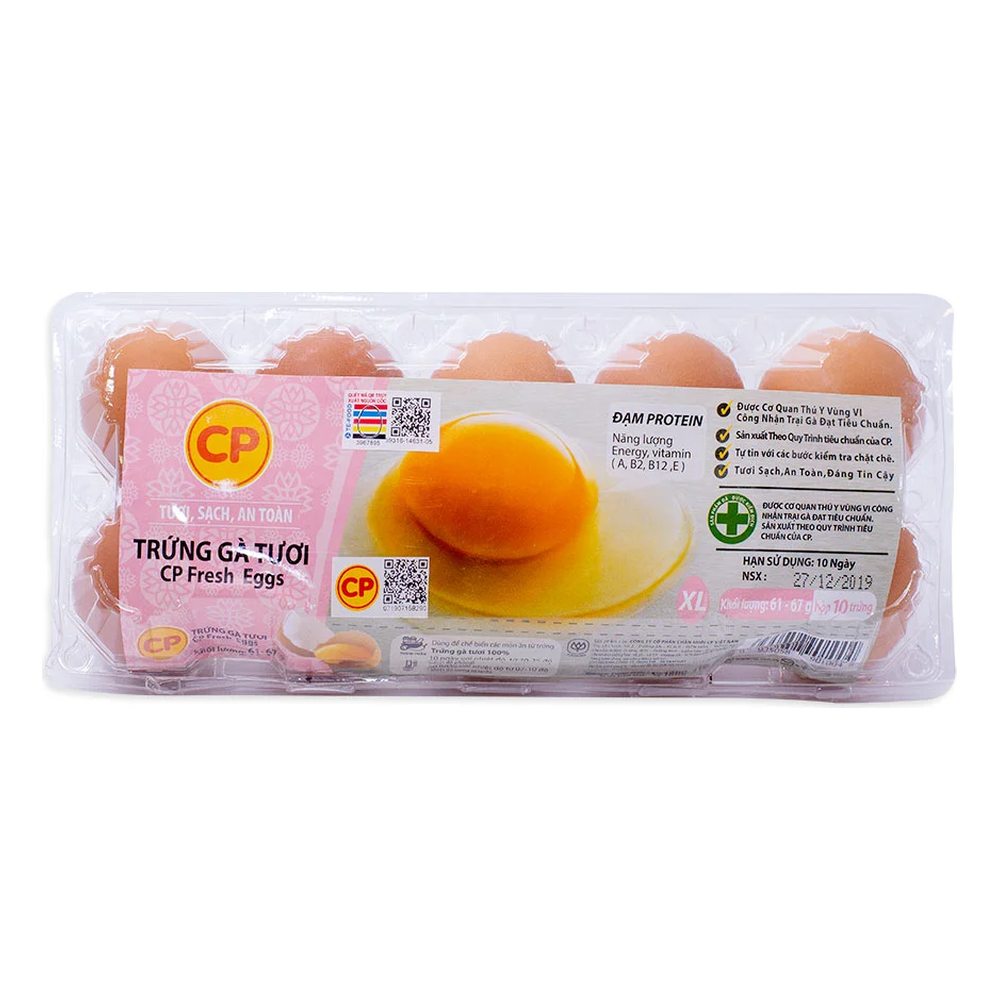 Trứng gà so CP 10 quả /hộp