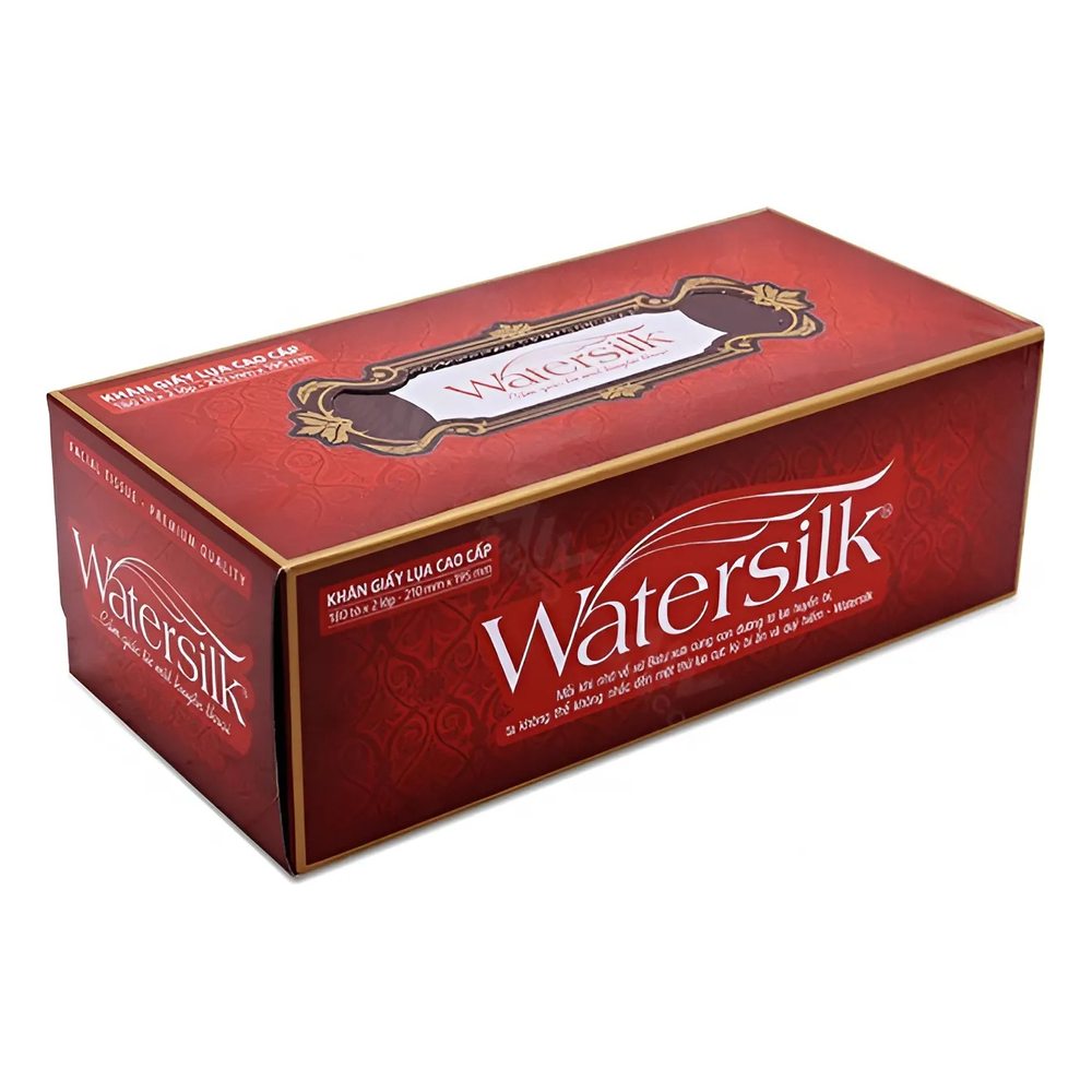 Giấy ăn  Watersilk hộp sang trọng 2 lớp  180 tờ