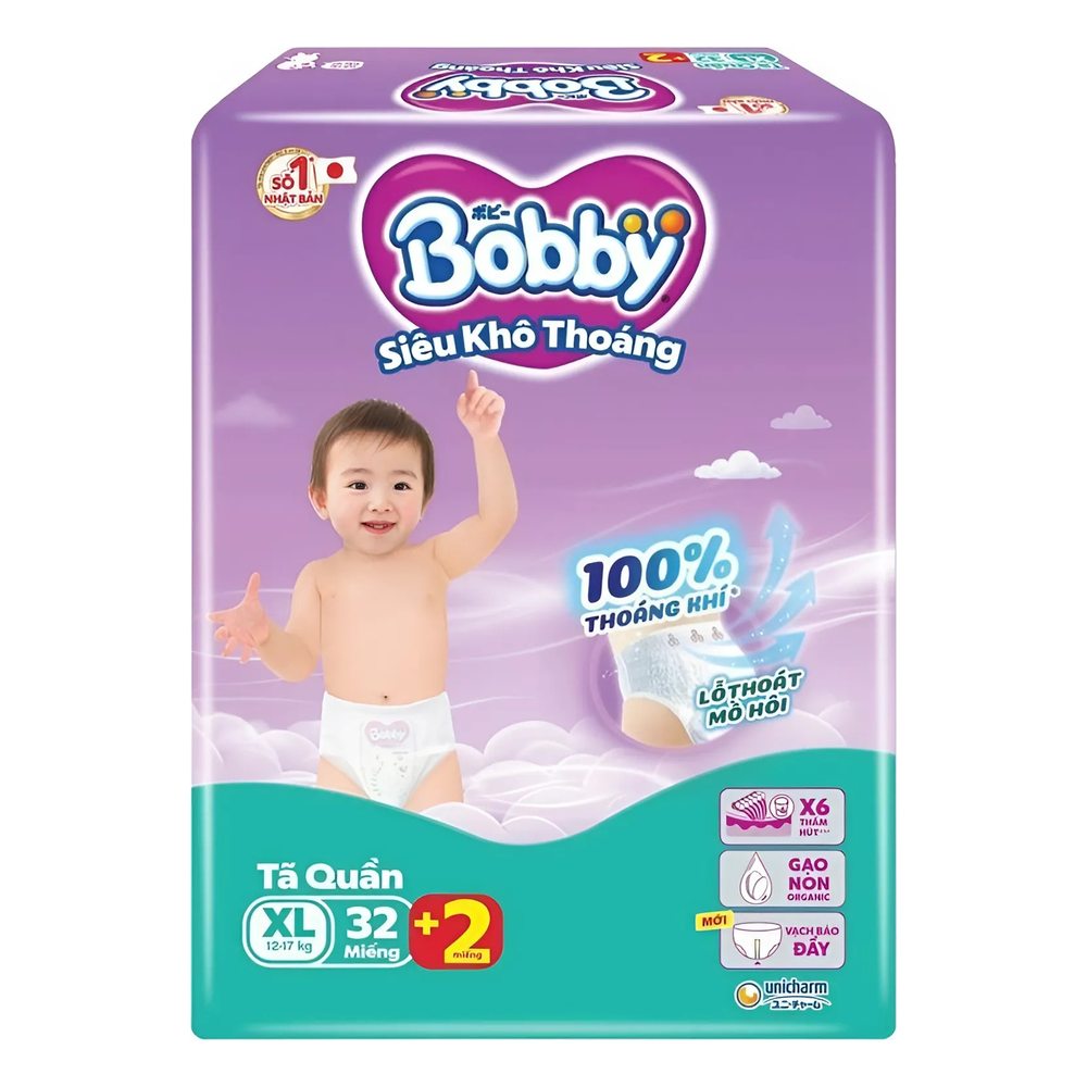 Tã bỉm quần  Bobby pants XL32