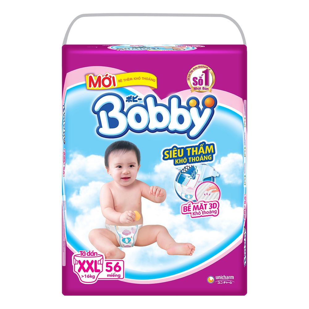 Tã bỉm dán Bobby siêu mỏng XXL56
