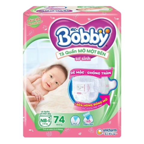 Tã bỉm quần  Bobby  mở một bên NBS74