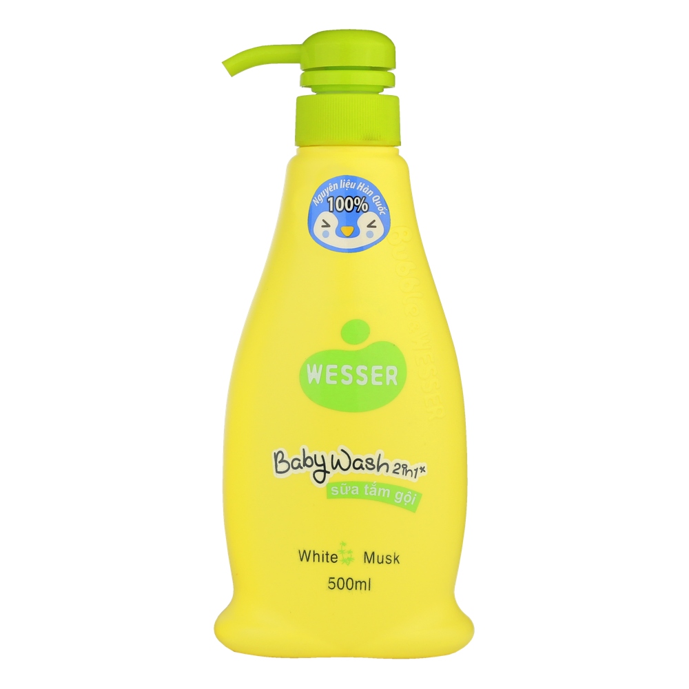 Sữa tắm gội trẻ em  Wesser  2 in 1 xanh lá  500ml