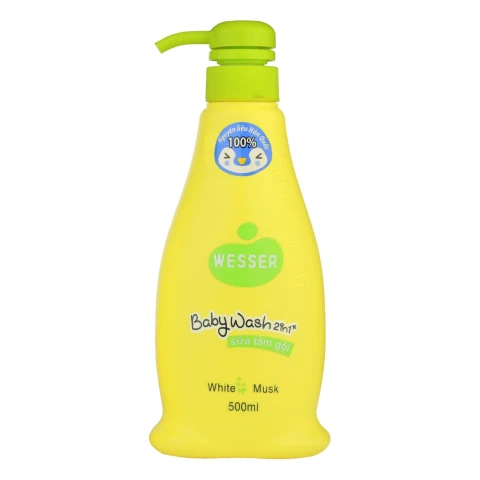 Sữa tắm gội trẻ em  Wesser  2 in 1 xanh lá  500ml