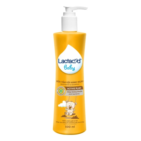 Sữa tắm gội trẻ em Lactacyd  Active Play - vàng 500ml