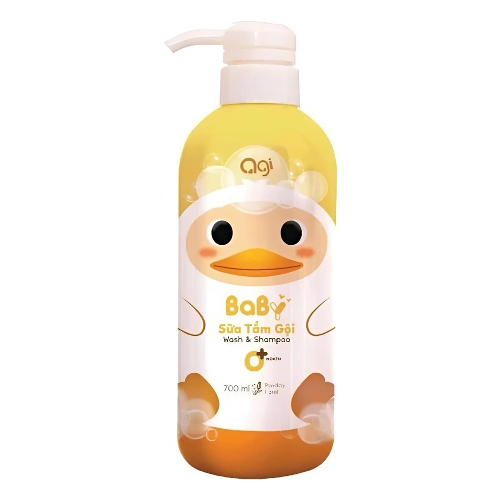 Sữa tắm gội trẻ em AGI hương phấn 700ml