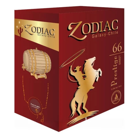 Rượu vang bịch Zodiac ngọt 66 Chile 3L/4
