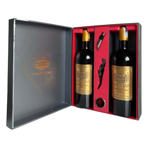 Hộp 2 chai vang No8+ Nicolas Bordeux 750ml*2