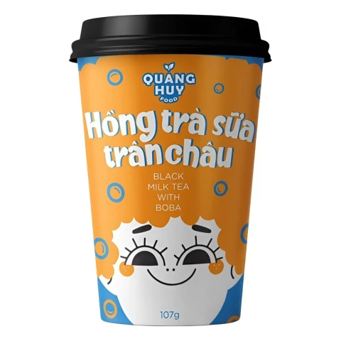 Hồng trà sữa trân châu Quang Huy ly 107gr