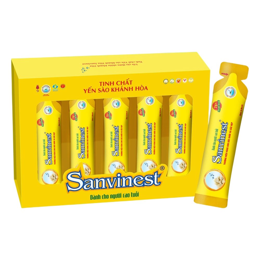 Tinh chất yến sào Sanvinest không đường hộp 25ml*20 túi