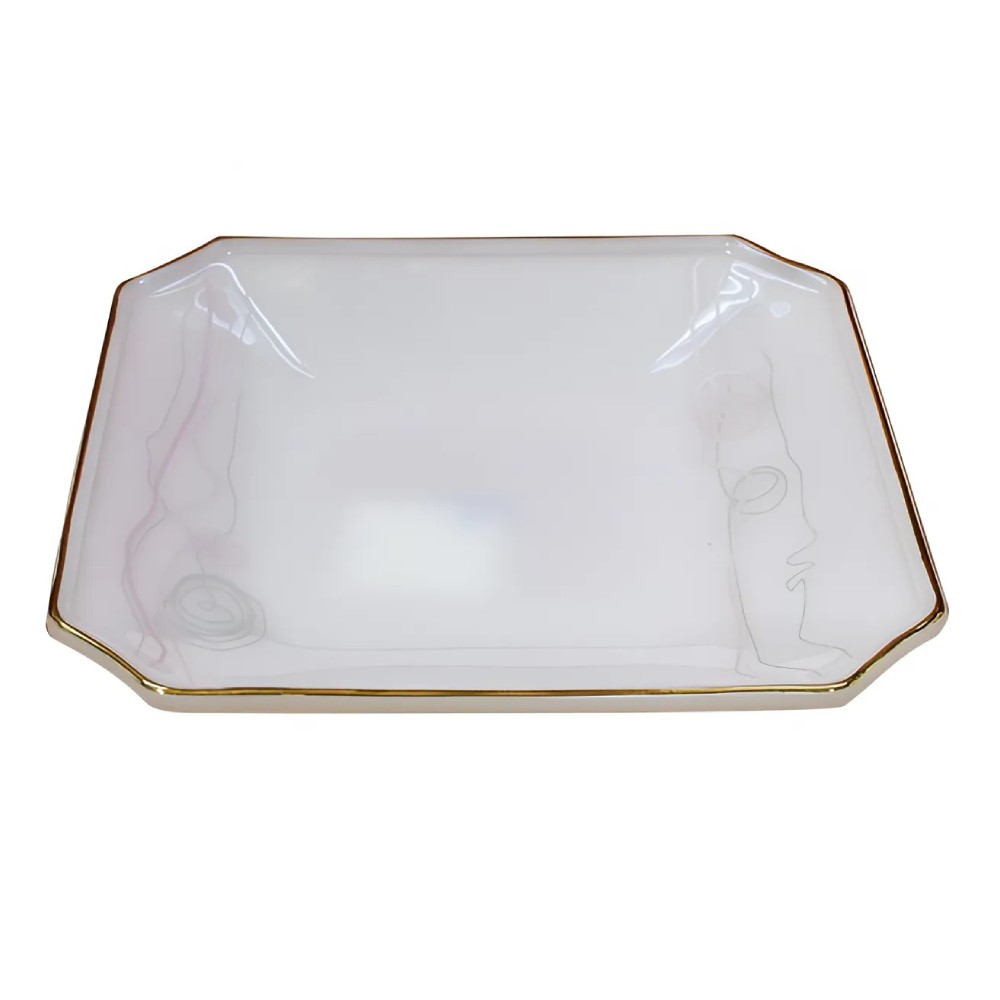 Đĩa vuông  Thủy Tinh Ngọc USA HomSet 7.25CM 440AS