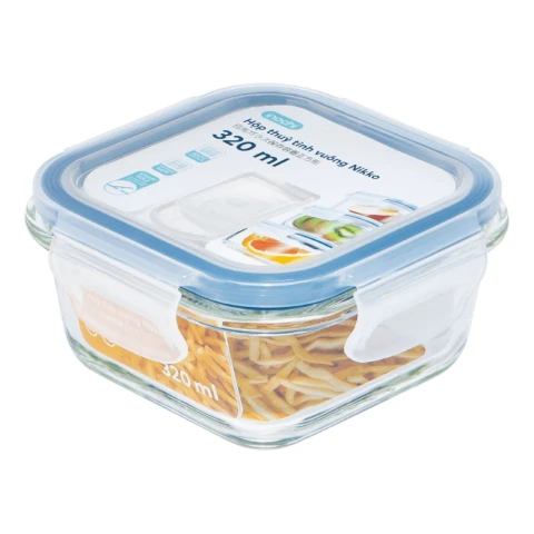 Hộp thủy tinh vuông nikko  320ML 