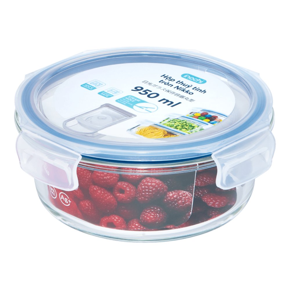 Hộp thủy tinh tròn  nikko  950ML 