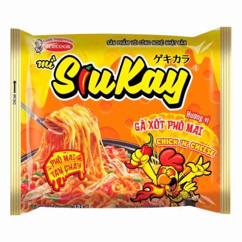 Mì siukay vị gà xốt phô mai Acecook 131gr/24