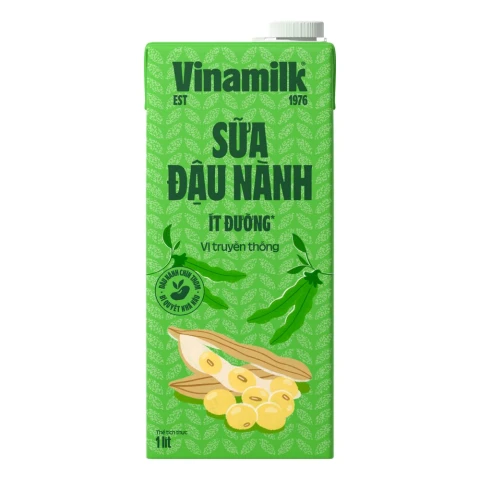 Sữa đậu nành Vinamilk ít đường 1L/12