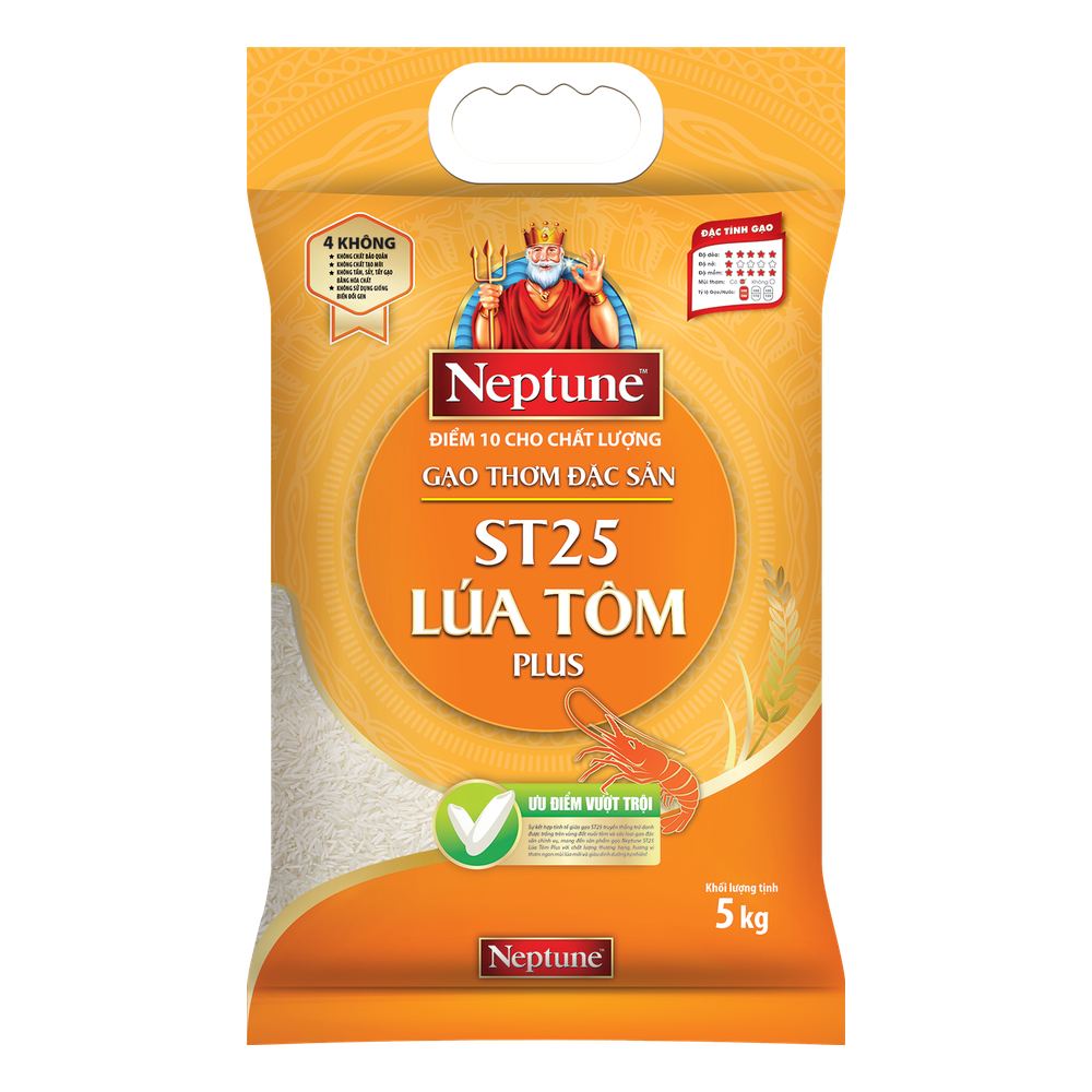 Gạo Neptune ST 25 Lúa tôm Plus 5kg
