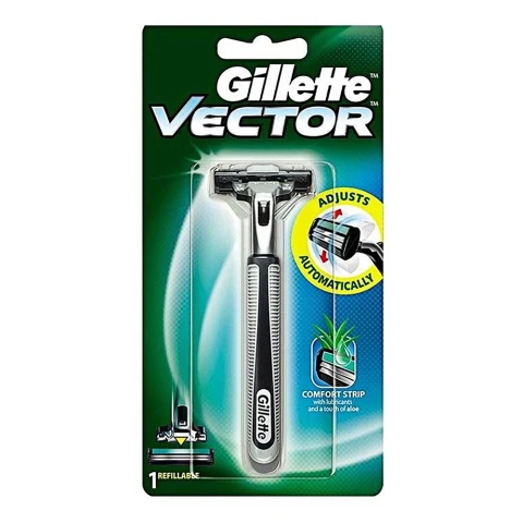 Dao cao râu Gillette Vector xanh  