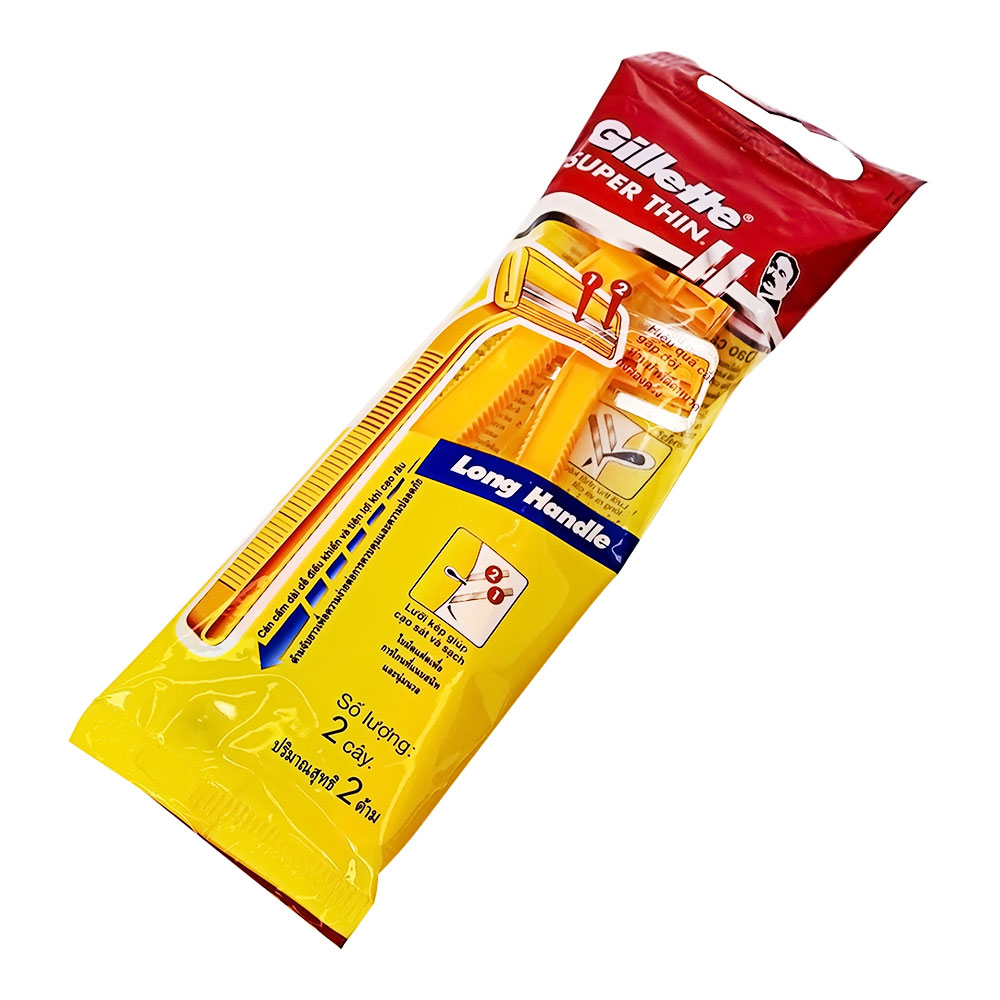 Dao cao râu Gillette cán vàng 2 cái  