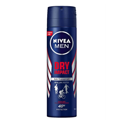 Xịt ngăn mùi toàn thân Nivea Men Dry Impact  150ml 