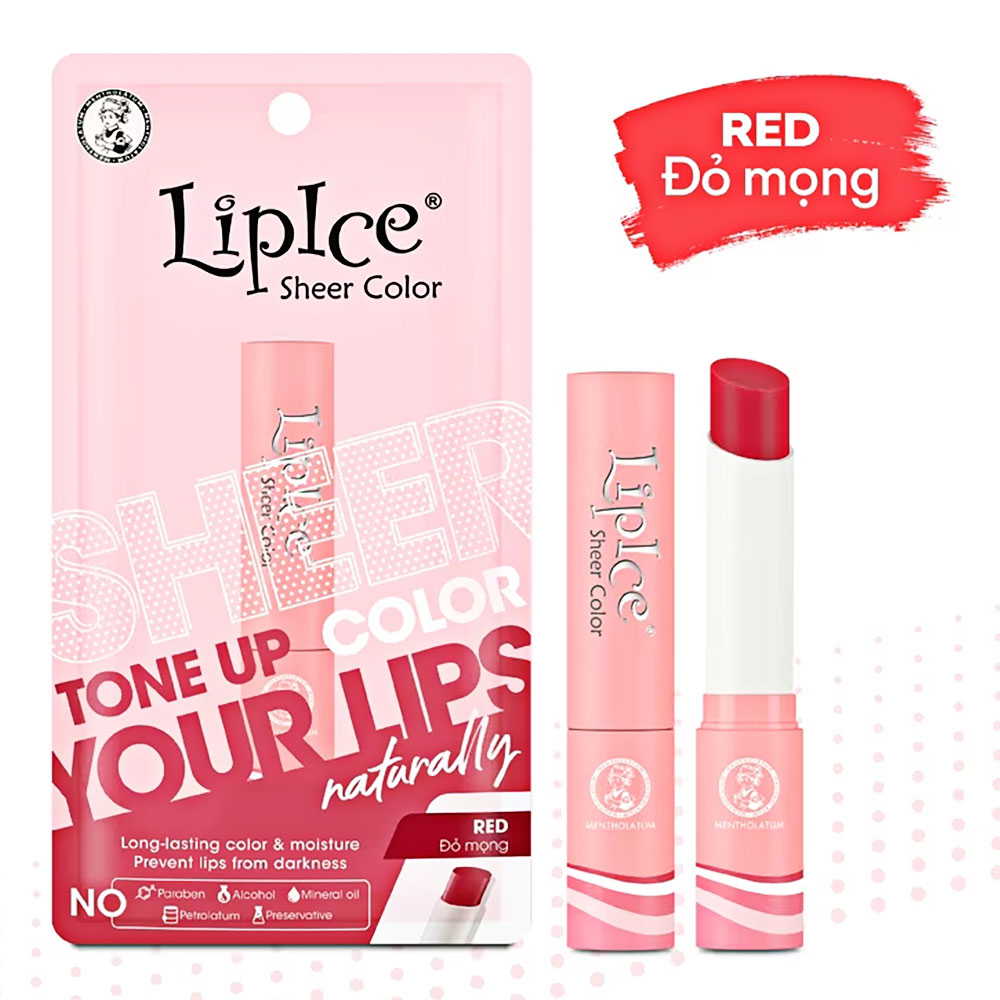 Son màu Lipice Sheer color POP màu hồng cam 2.4g 