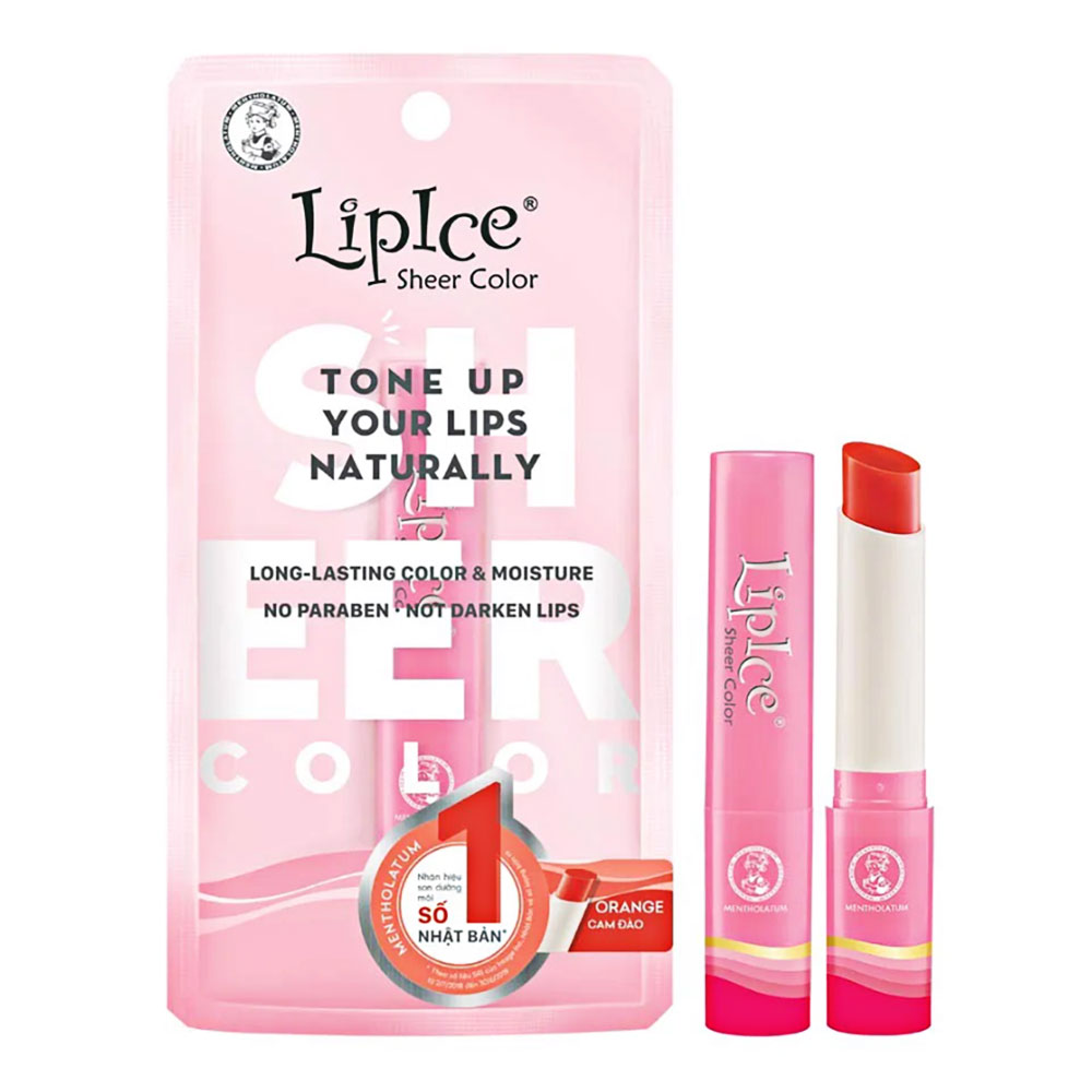 Son màu Lipice Sheer color POP màu cam  2.4g 