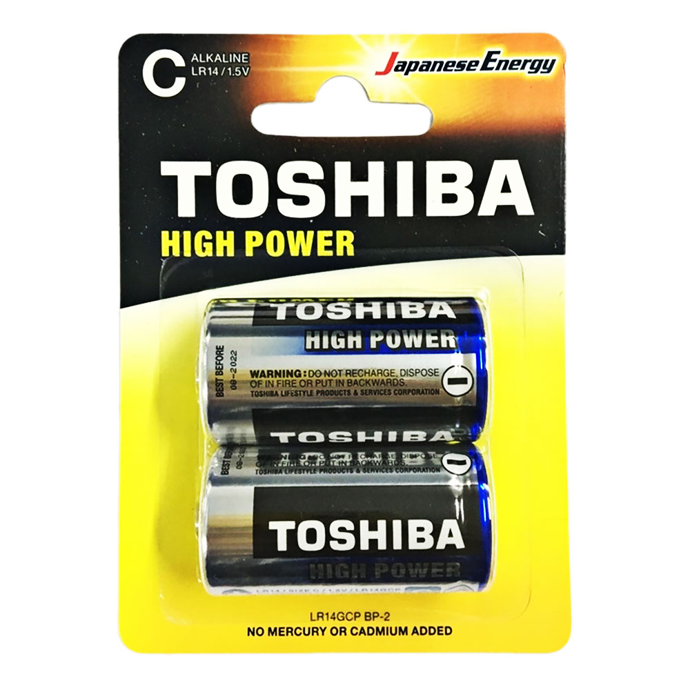 Pin  Toshiba trung Alkaline 1.5V ko sạc LR14GCP BP-2/10  