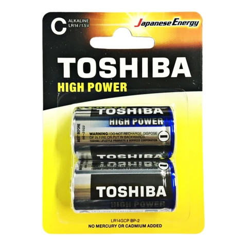 Pin  Toshiba trung Alkaline 1.5V ko sạc LR14GCP BP-2/10  