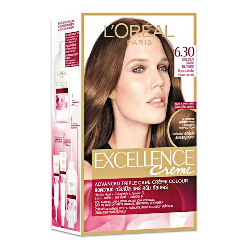 Nhuộm Loreal 6.30 nâu đen ánh vàng 172ml