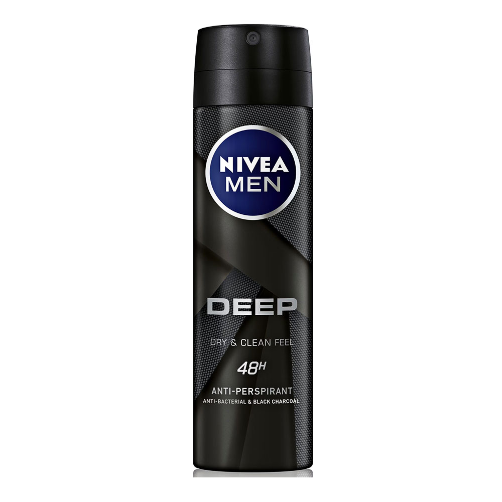 Xịt ngăn mùi toàn thân Nivea Men than đen hoạt tính 150ml 