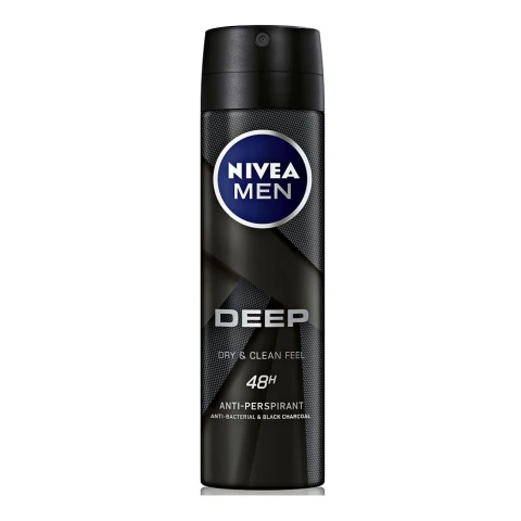 Xịt ngăn mùi toàn thân Nivea Men than đen hoạt tính 150ml 
