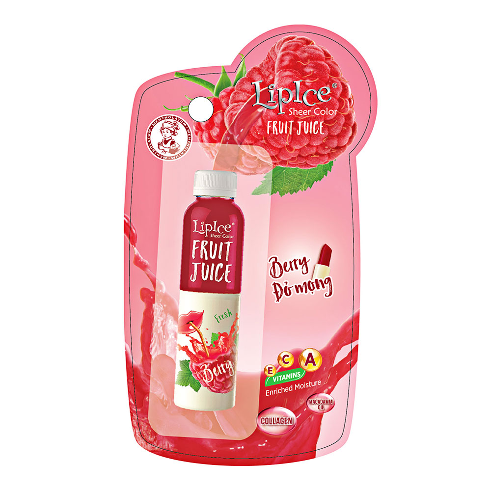 Son màu Lipice Sheer color Fruit Juice berry đỏ mọng 4g 