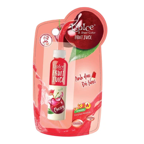 Son màu Lipice Sheer color Fruit Juice anh đào đỏ tươ 4g 