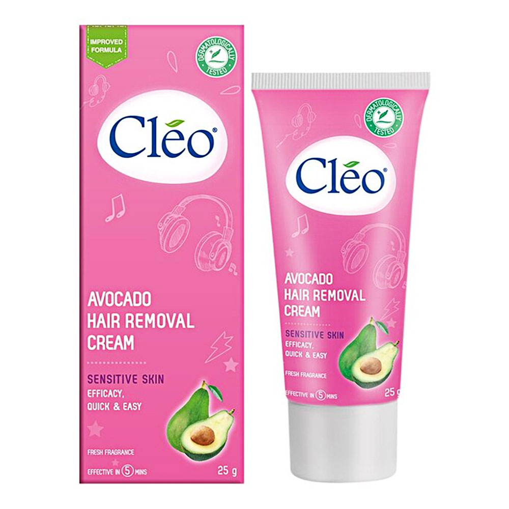Kem tẩy lông Cleo hương bơ da nhạy cảm hồng 25g 