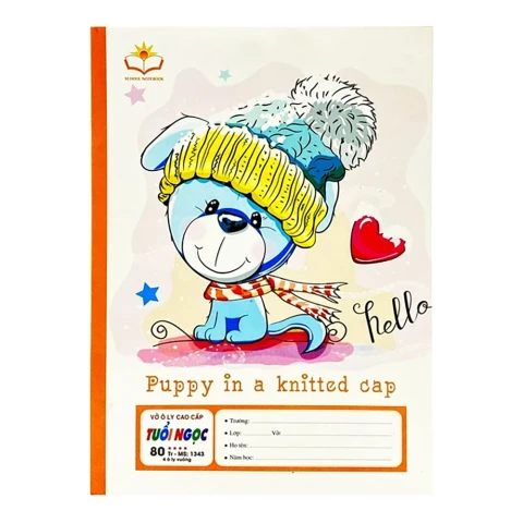 Vở ô ly Hải Tiến tuổi ngọc 80 trang ( 4ly)  