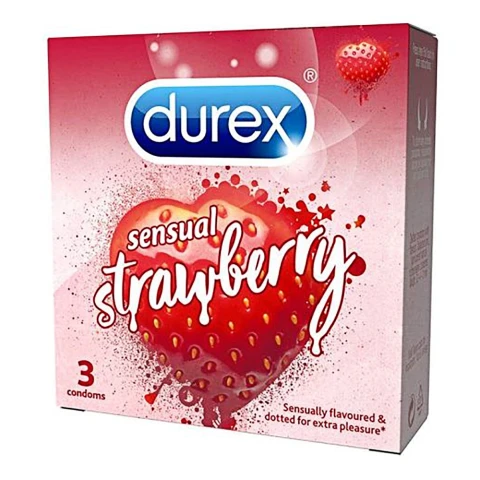 Bao cao su Durex Sensual Strawberry 3s  