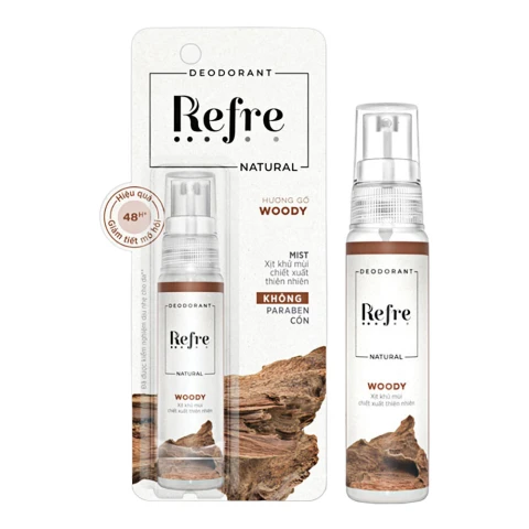 Xịt ngăn mùi toàn thân Refre mùi hương gỗ 30ml 