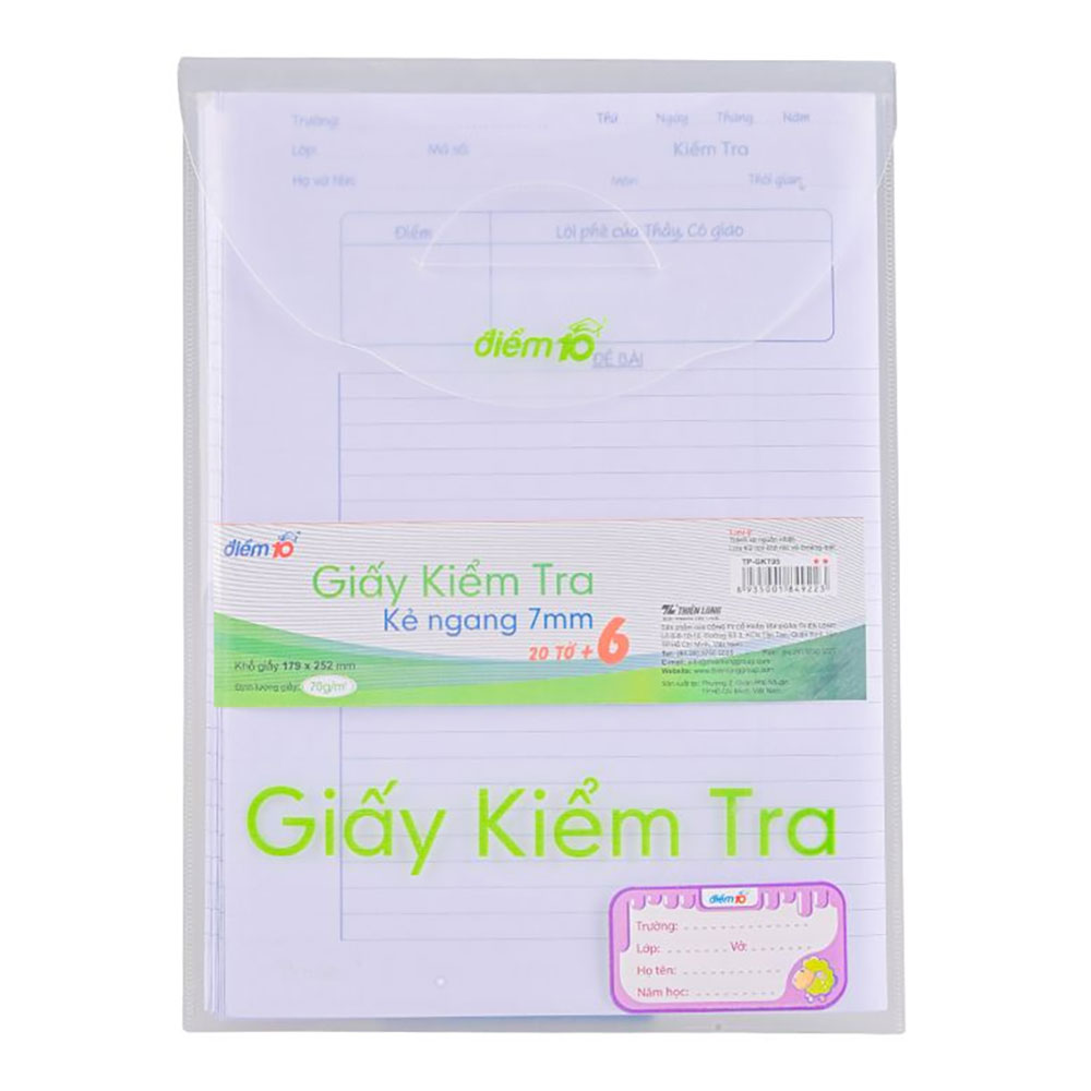 Giấy kiểm tra Thiên Long 15 kẻ ngang  