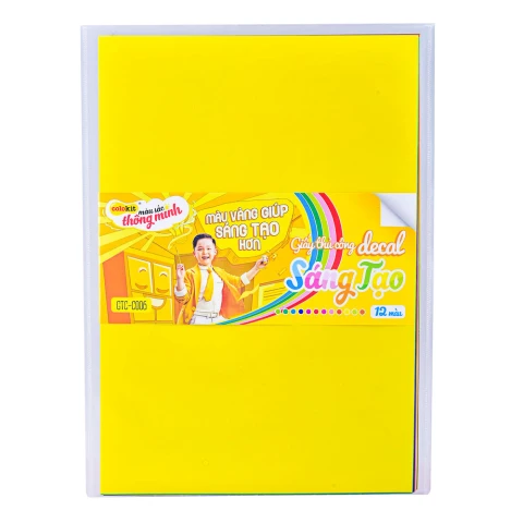 Giấy thủ công Thiên Long GTC-C006 12 màu khổ lớn  