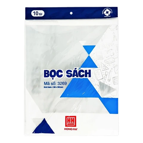 Bọc sách  Hồng Hà nylon (190x265mm)  3269