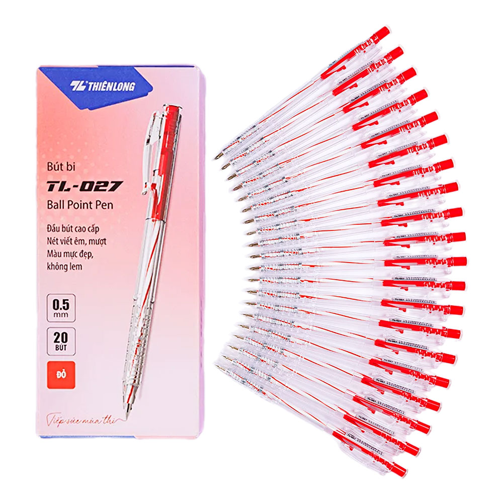 Bút bi Thiên Long TL-027 đỏ  