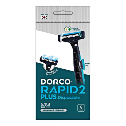 Dao cao râu Dorco lưỡi kép TNC100SB-4P (có bôi trơn)  