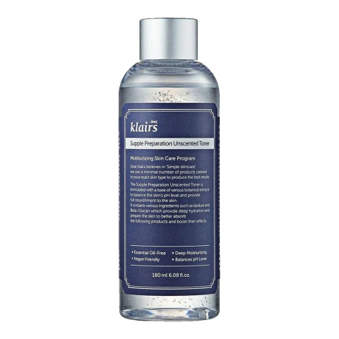 Nước hoa hồng Klairs  không mùi 180ml 