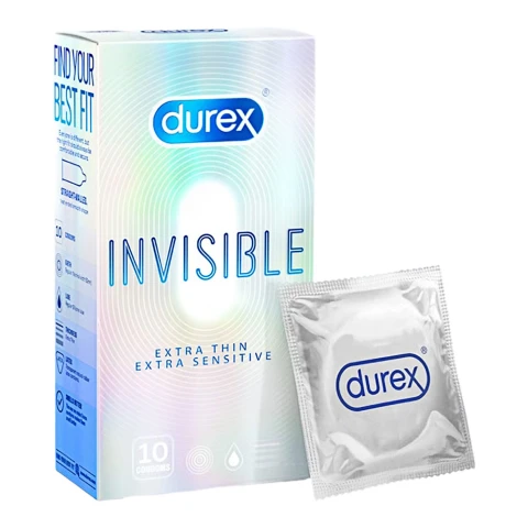 Bao cao su Durex Invisible extra sensitive 10s  