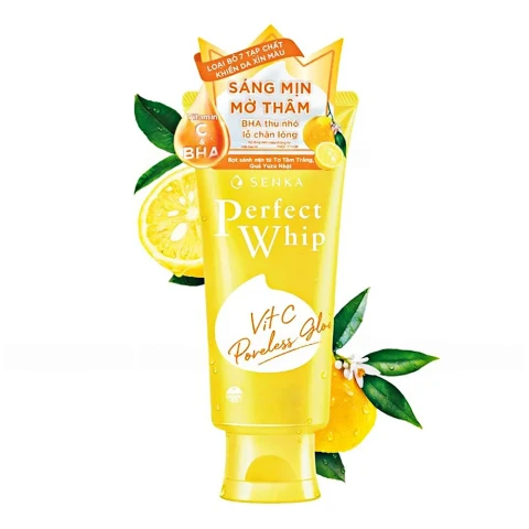 Sữa rửa mặt Senka Perfect Whip Vit C dưỡng sáng mờ thâm120g